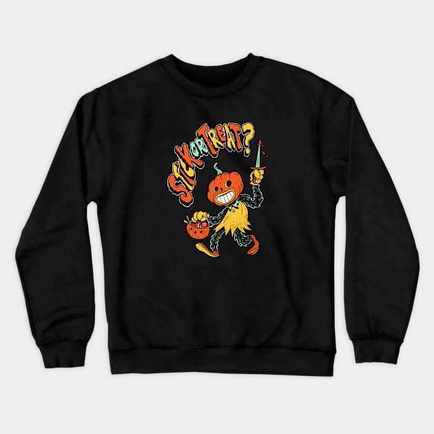 Stick or Treat Crewneck Sweatshirt by RudeOne